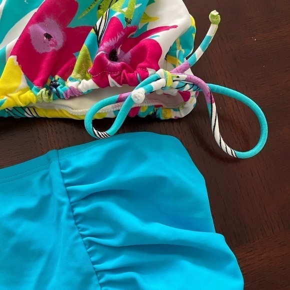 Ocean Ave women’s swim wear . Floral print Tankini top and bottom size medium - Picture 6 of 8